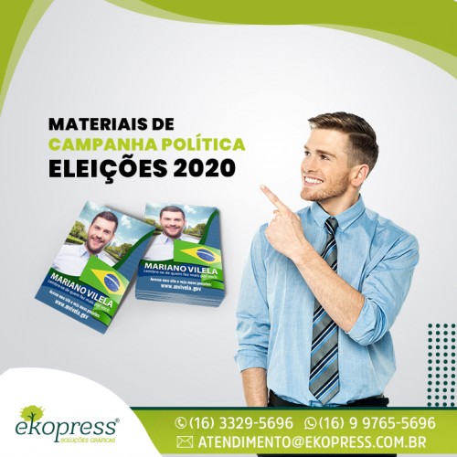 Materiais de Campanha Política - Atualizado Eleições 2020
